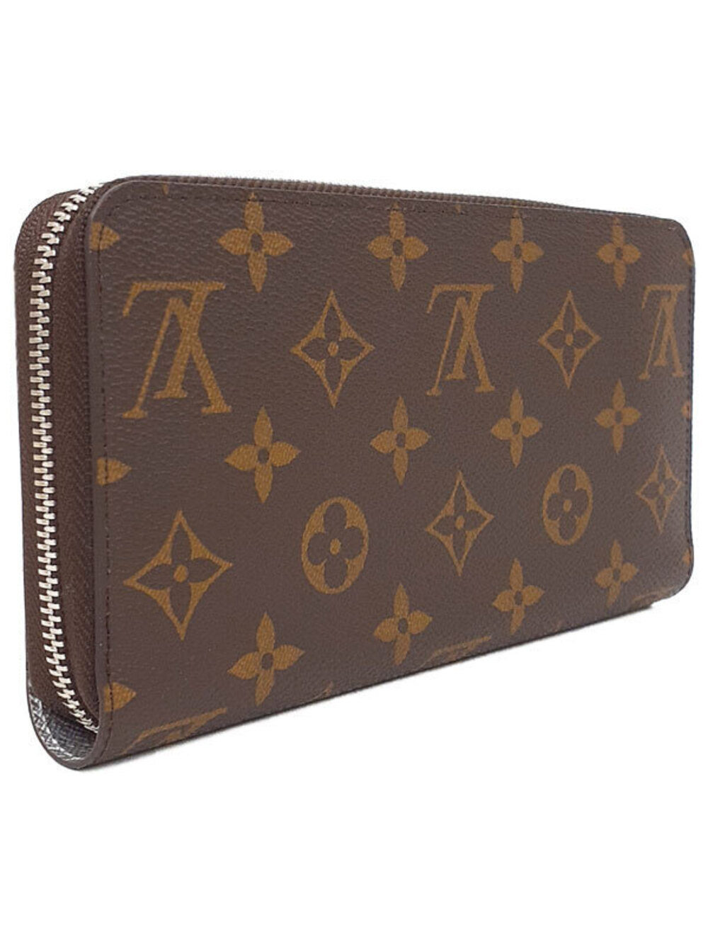 Louis Vuitton Long Round Zipper Monogram Wallet Zippy Brown